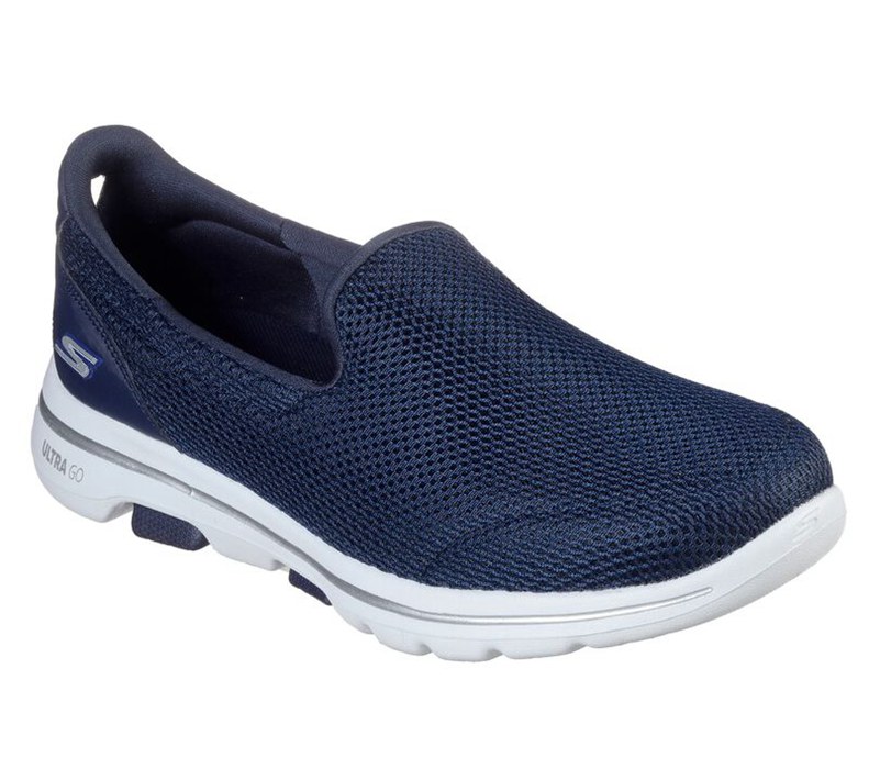 Skechers Gowalk 5 - Womens Slip On Shoes Navy/White [AU-KS8424]